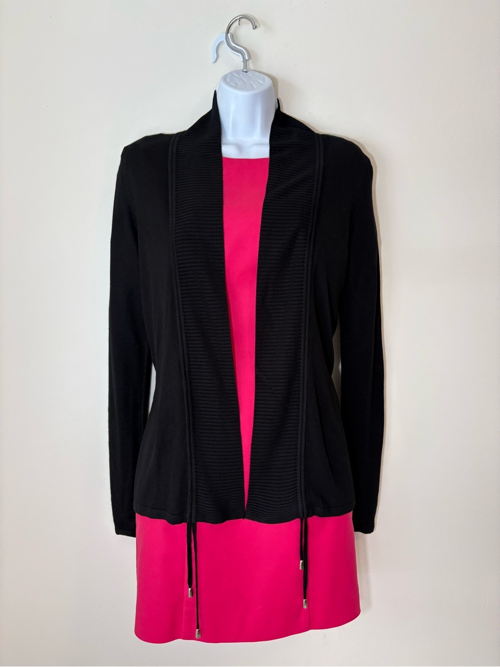 Belldini Ruched Cardigan Sweater Black